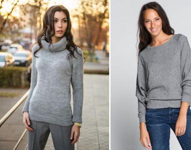 С чем носить серый свитер: советы и готовые образы от стилистов